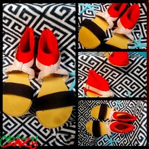 Original European sandals red,black ,beige